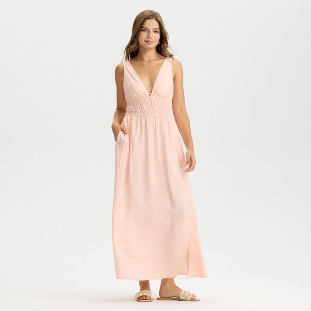Women's Best Dress Ever Maxi A-Line Dress - A New Day Just Peachy XS